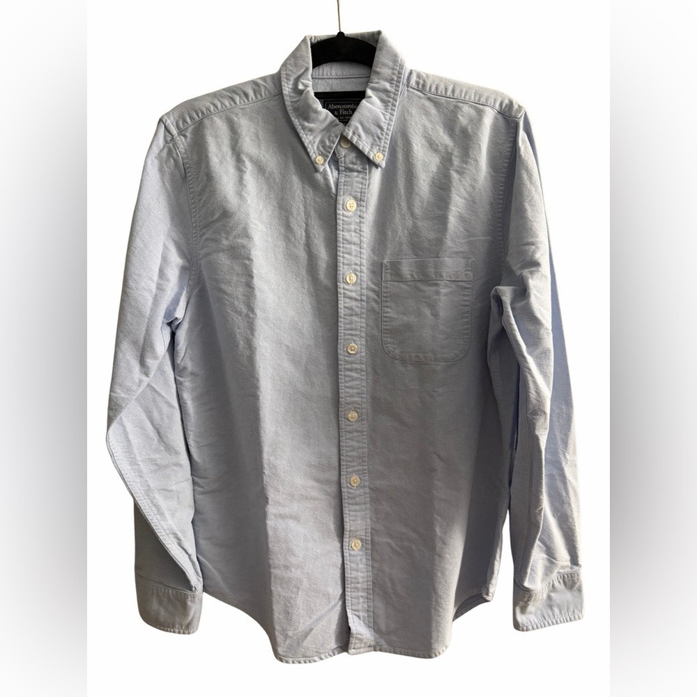 Abercrombie & Fitch Sky Blue Long-sleeve Button-down Shirt